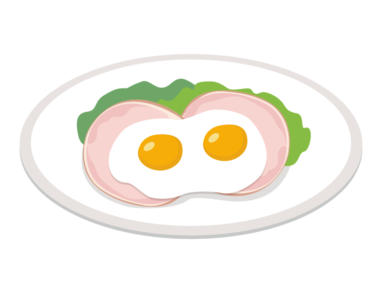 目玉焼きセットのイラスト素材195518895- イメージマート