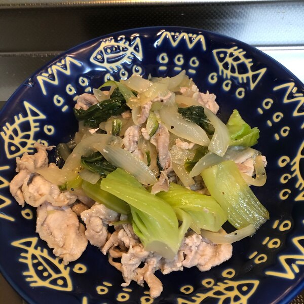豚肉とチンゲン菜の中華炒め