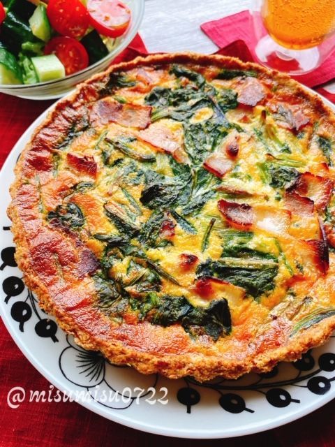 オートミール料理 オートミールで作るキッシュ生地 タルト生地 Tart dough made with oatmeal.﻿ バーミックス