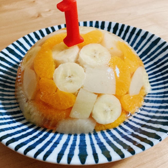 めちゃくちゃ簡単 耐熱ボウル1つで完成!フルーツドームゼリ