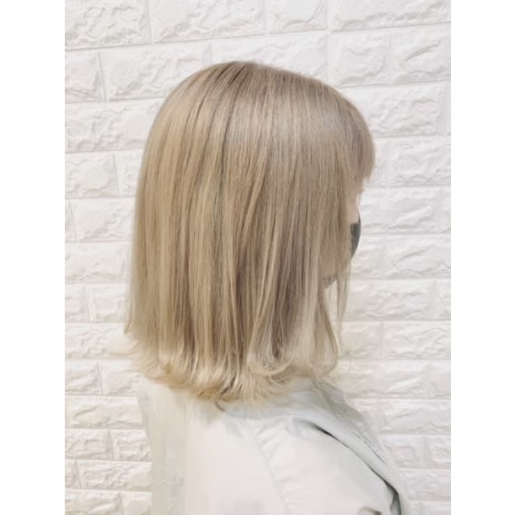 ブリーチ毛に薄めのピンク系カラーはホワイトミックスレシピがおすすめ 大牟田市美容室アンジー