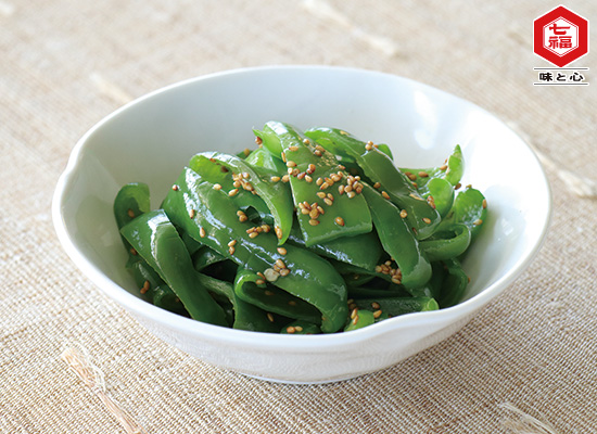 ＼火を使わず1品完成 , 疲れた胃に、ピーマンのやさしさを🫑✨, ▶︎ピーマンの白あえ◀︎, —————————, 材料 3〜4人分 ,—————————, ⚫︎ピーマン4個, ⚫︎豆腐300g 1丁 , ⚫︎白だし 大さじ1強, ⚫︎すりごま大さじ1〜1.5, —————————, 作り方, —————————,