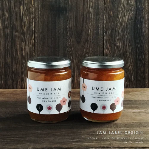 ジャムびんへのキャップシールやラベルの装着