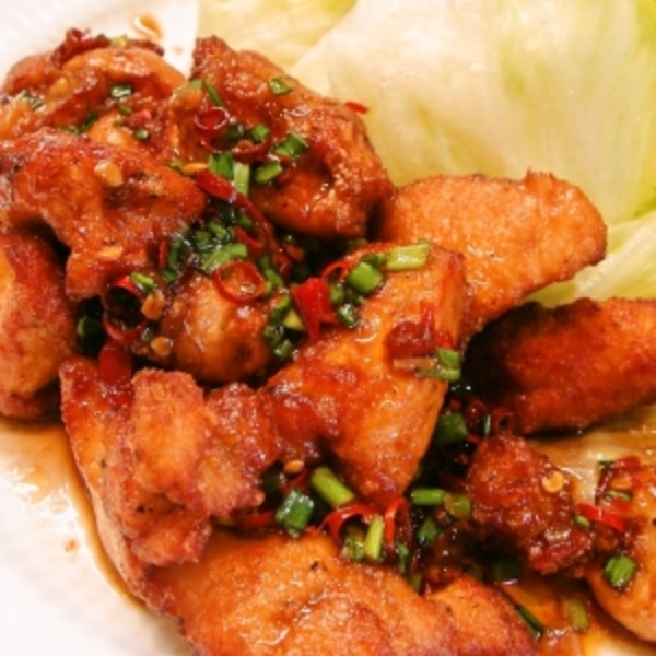 タコのピリ辛唐揚げ