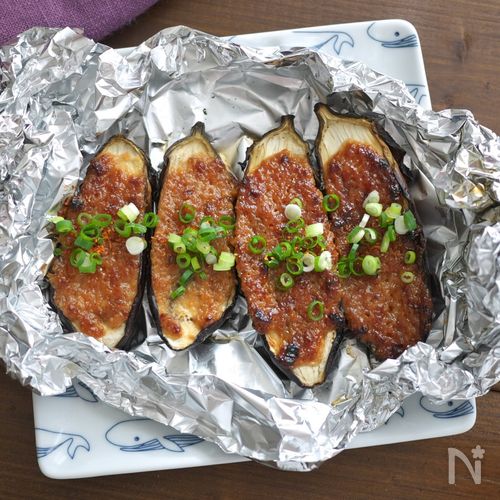 米ナスとミートソースのチーズ焼き