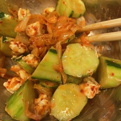 キムチのクリームチーズ和え