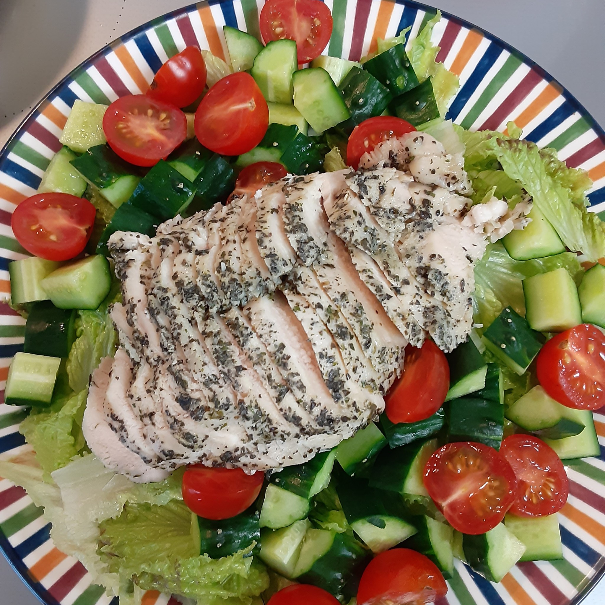 サラダチキンときゅうりのごま和え