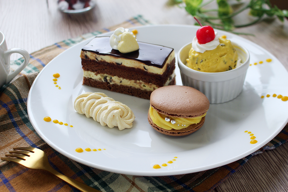 ピスタチオとチーズケーキのプレートおすすめレシピ業務用商品お口の恋人 ロッテ