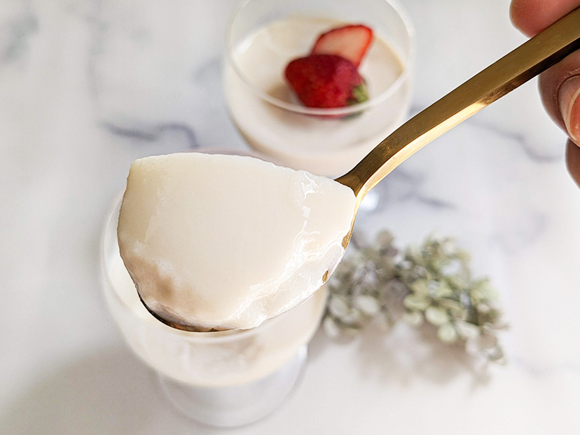 卵・ゼラチンなし。牛乳と片栗粉の簡単レシピ 「とろ〜りミルクプリン」SATETO さてと