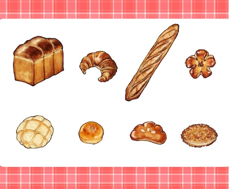 フリー素材料理やデザートを描いた丁寧なイラストのベクターアイコンセット