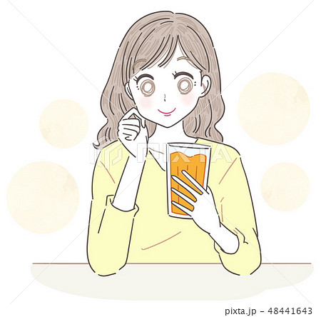 青汁を飲む女性のイラストかわいいフリー素材集 いらすとや