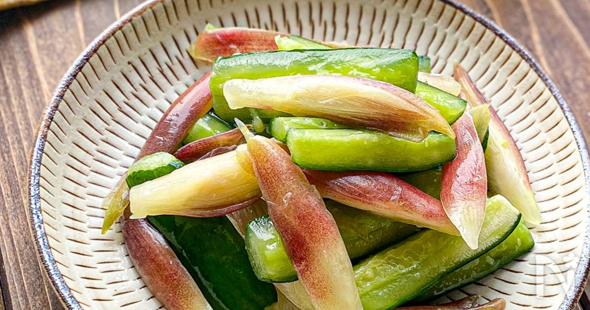 白だしであっさり。きゅうりとみょうがの浅漬け