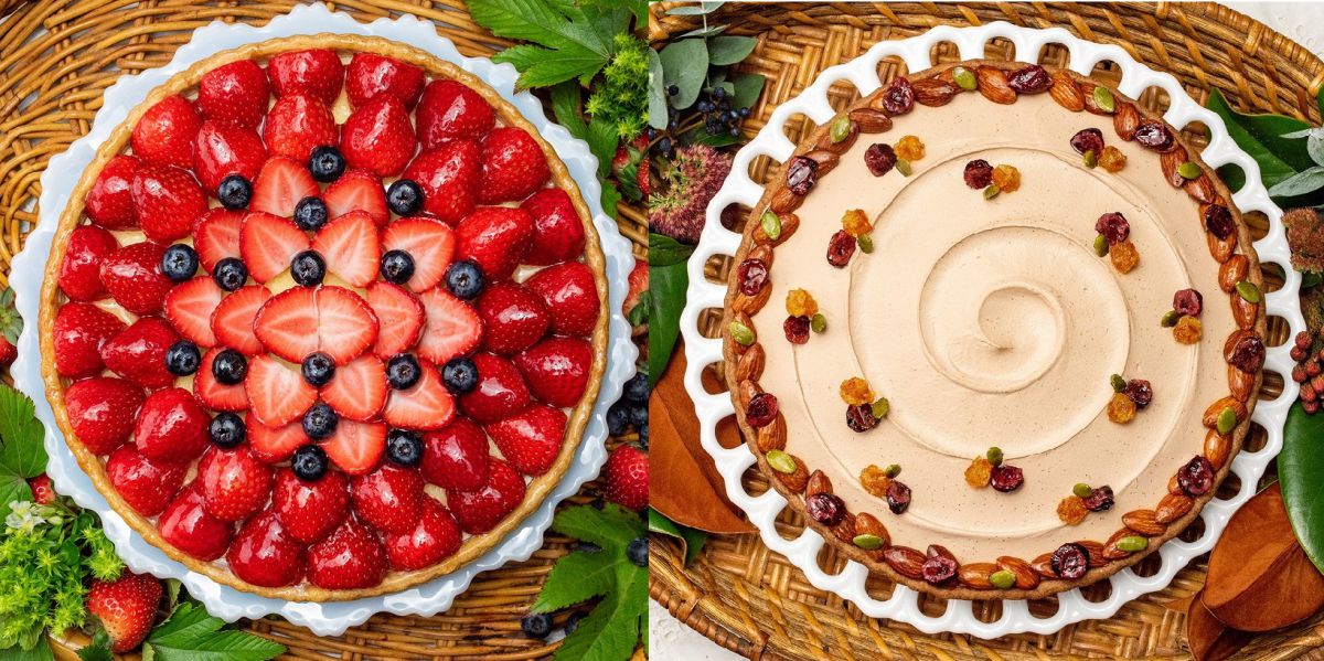 クリスマスの簡単リース風タルト