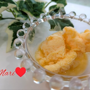 さっぱりさわやかなゆずのシャーベット