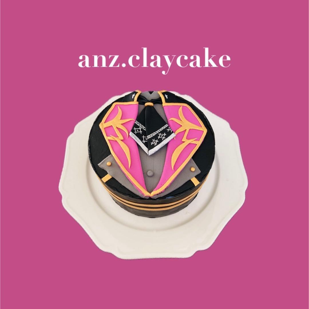 クレイケーキ にじさんじ リボン 推しケーキ 推し色 生誕祭 誕生日 韓国