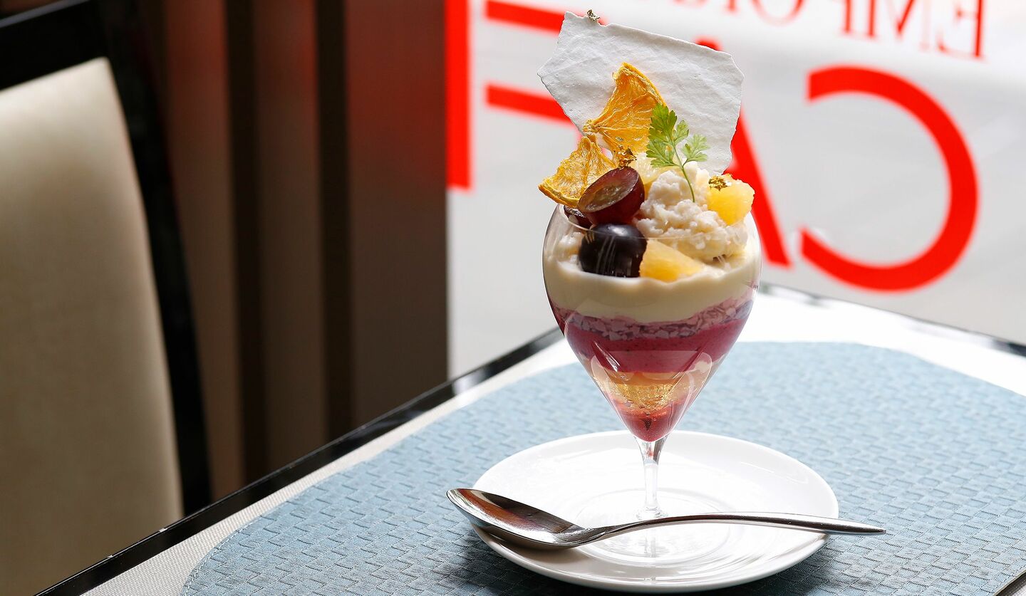 フルーツピークスさんの『 期間・数量限定 シャインマスカットパフェ』のご紹介です。 2023.09.04郡山市のカフェ特集おしゃれ・ランチ・デートぐるっと郡山