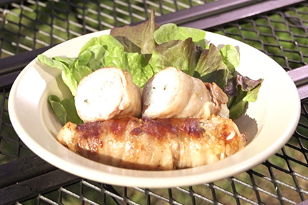 ボリューム満点！大葉の肉巻きおにぎり