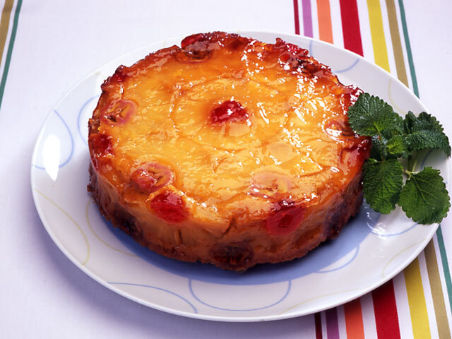 バナナのアップサイドダウンケーキ