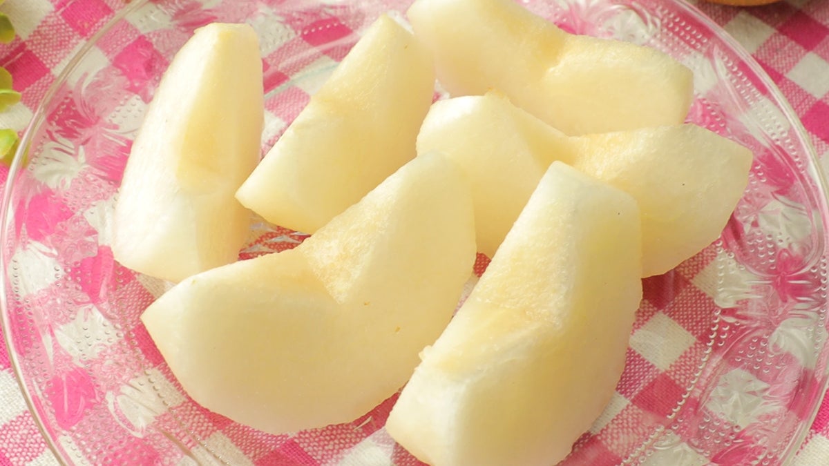 梨農家さんに教えてもらった 梨の切り方 Eiji 料理ノート