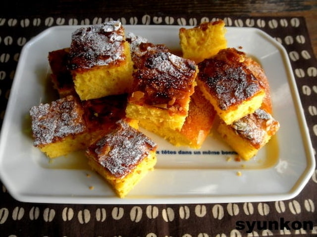 材料4つ フライパンで作る！りんごケーキ作り方！syun cooking