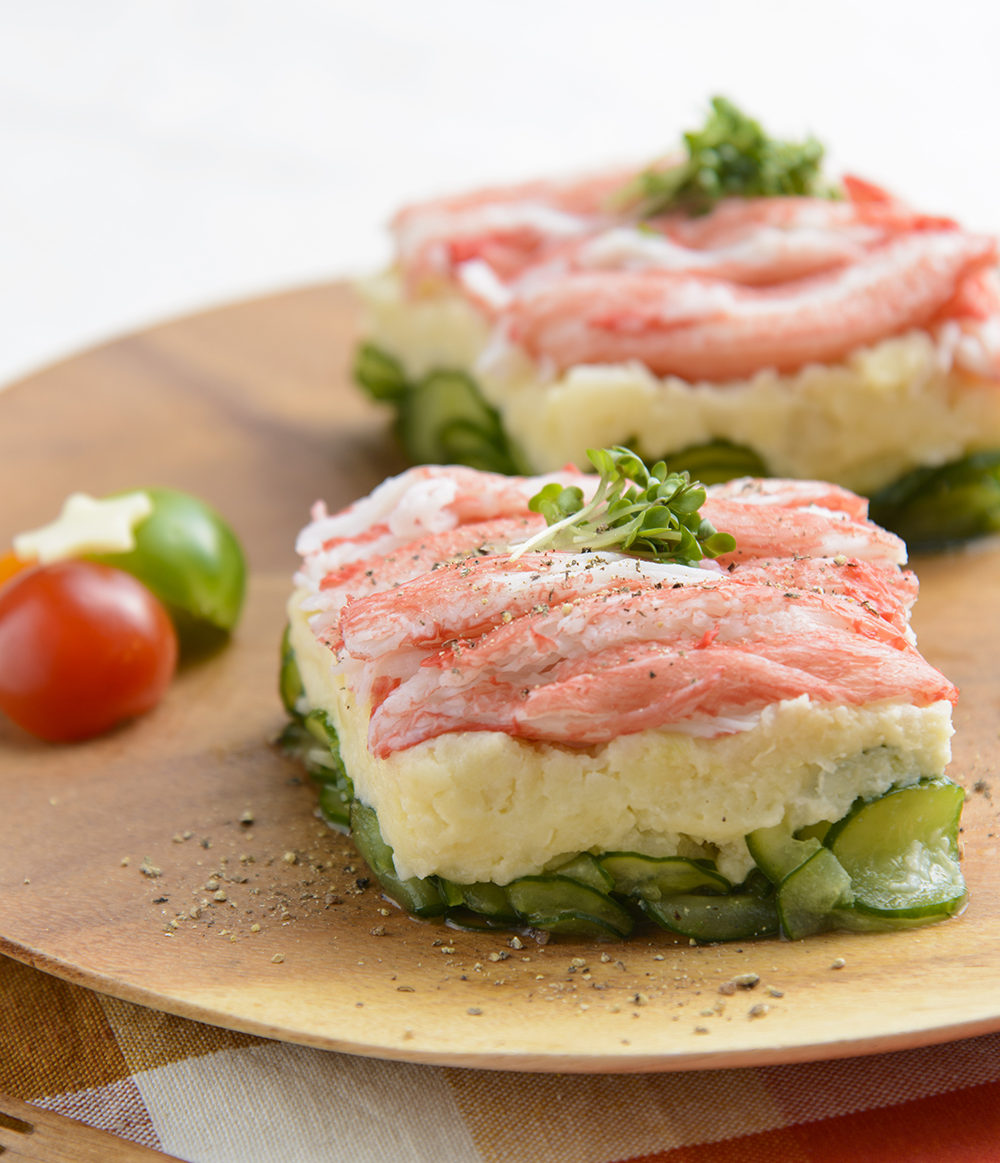簡単オードブル ケーキみたいなポテトサラダ
