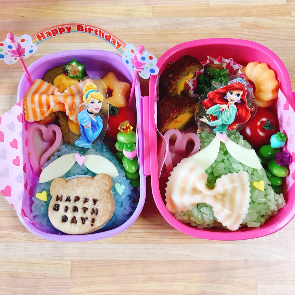 👸DAISOのスイーツピックスを使ってプリンセス弁当🏰 女の子がとっても喜びそうなプリンセス弁当🥀実はこれ、ダイソーの「スイーツピックス」という商品を使って簡単に作れちゃうんです💕 いないキャラクターはラミネートして作っている方も😳@rimamam711 さんの投稿を