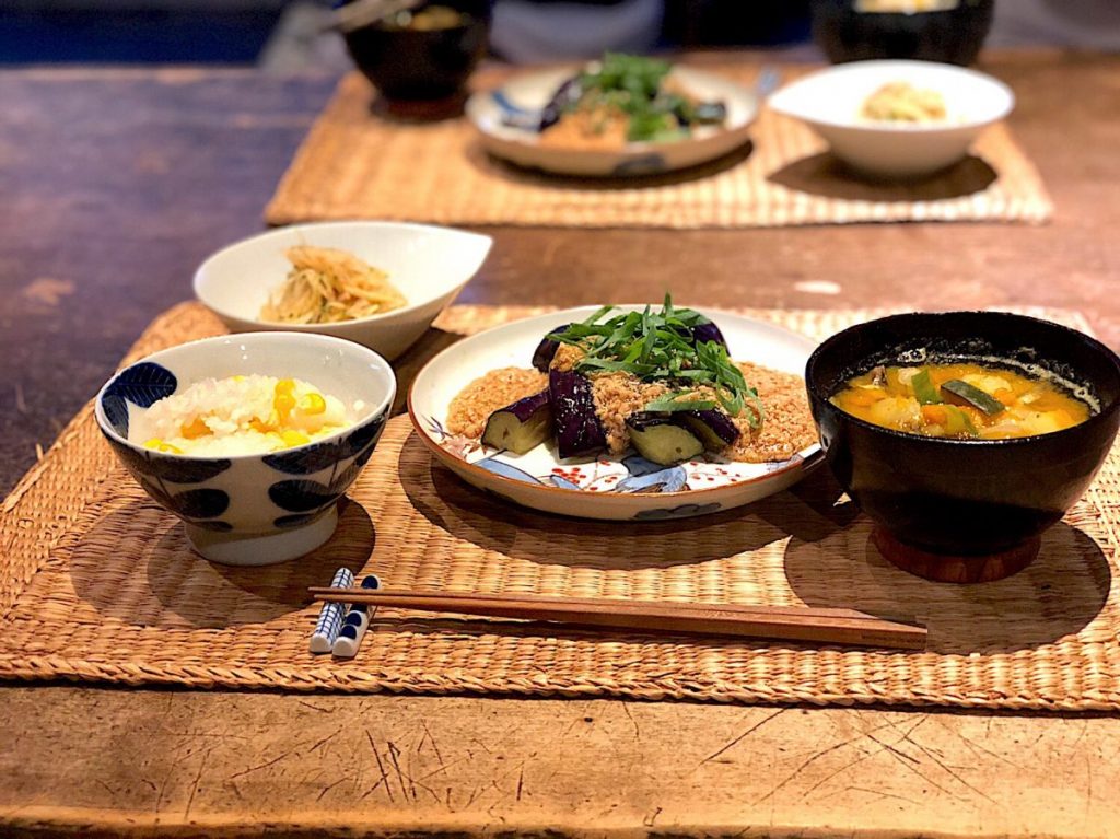 なすの鶏そぼろ煮