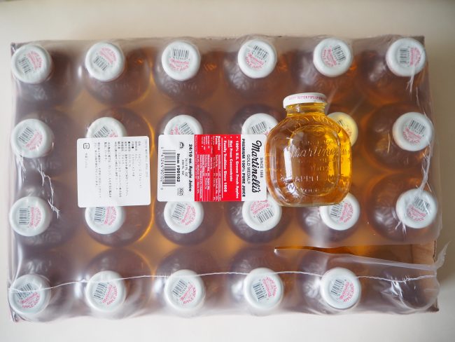 可愛い瓶のりんごジュース マルティネリ コストコで購入 キレイキレイでリメイク 結婚式のプチギフトにも - 山形県 かみのやま温泉さ、きてけろ～