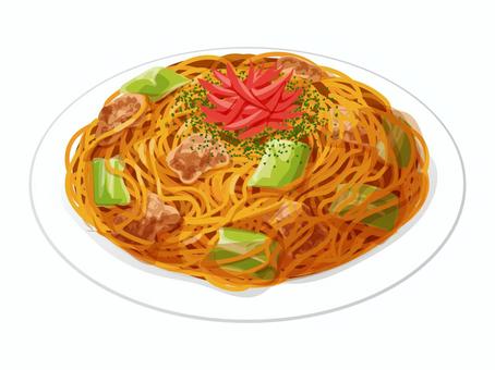 簡単イラスト焼きそばの描き方イラスト・フリー素材なら「シンテリ」