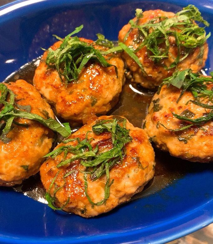 豚つくねの大葉包み照り焼き 、 玉ねぎたっぷりで食感軽い！ - 魚料理と簡単レシピ