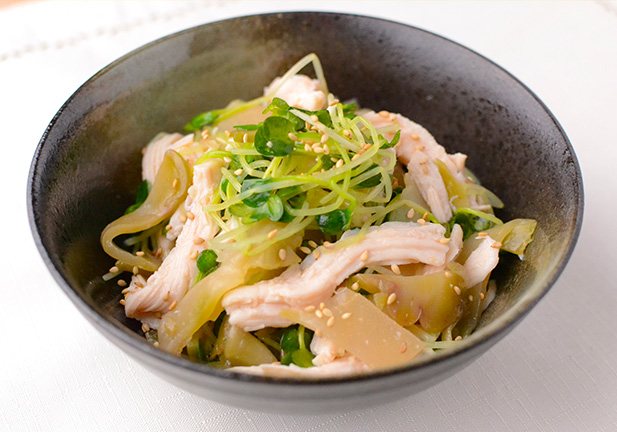 ピータンとザーサイの白和え