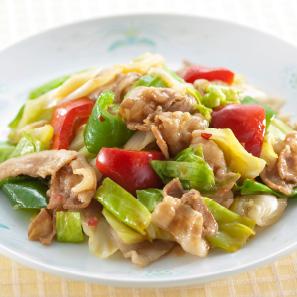 豚肉と舞茸のさっぱり和風パスタ