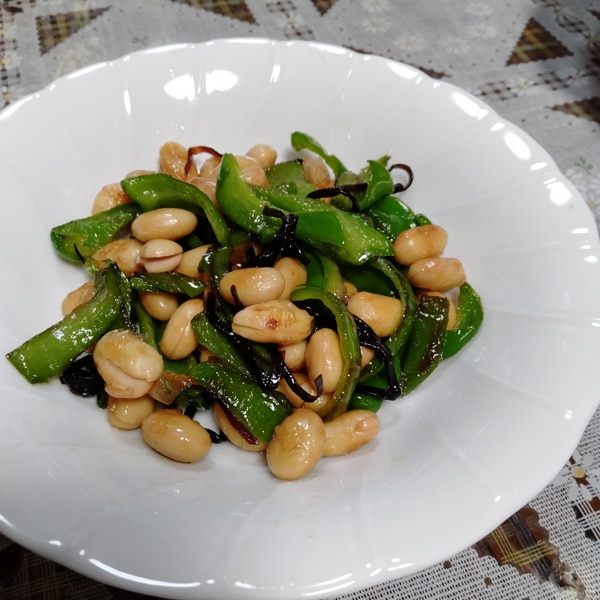 細切り昆布と大豆の塩煮