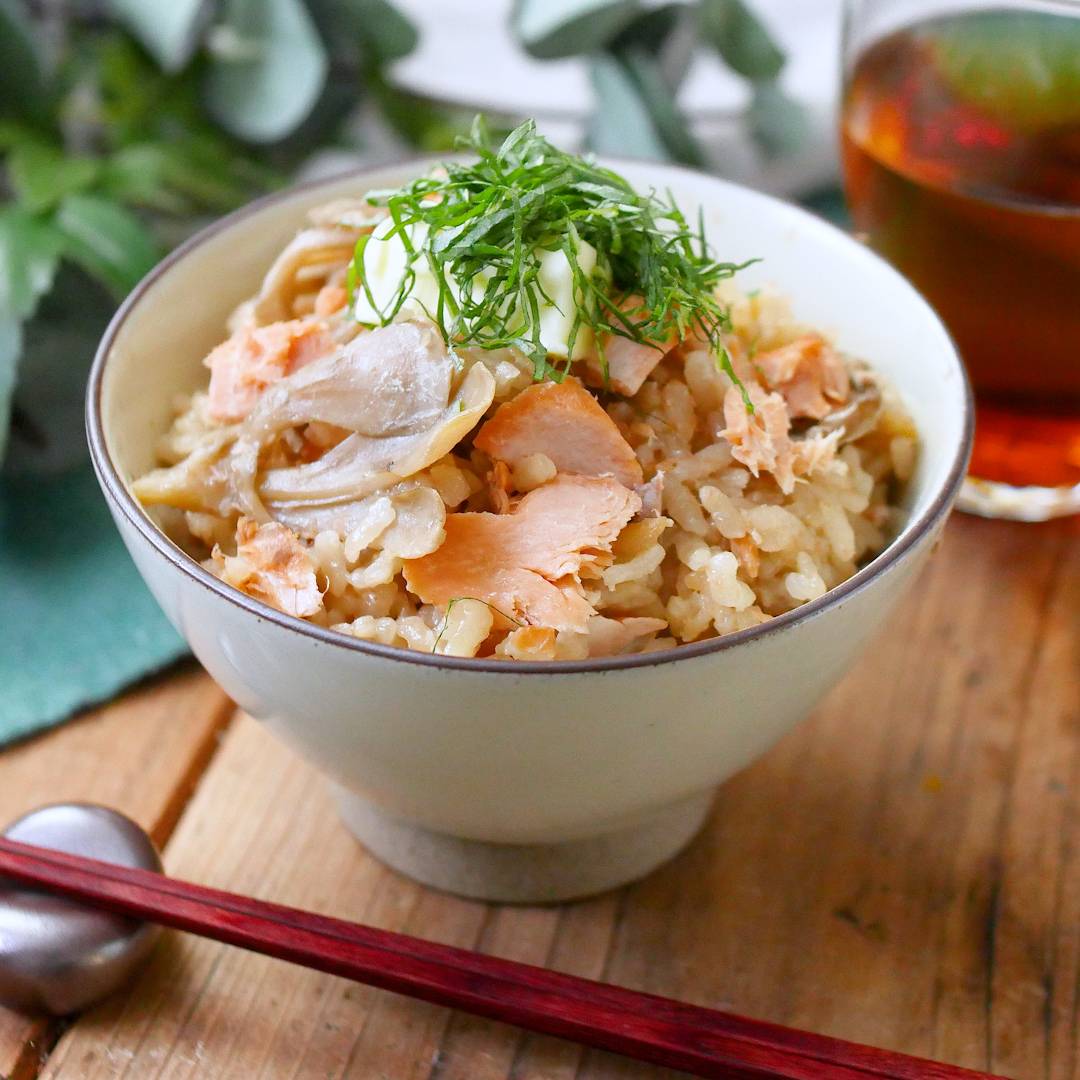 バター香る鮭の炊き込みご飯