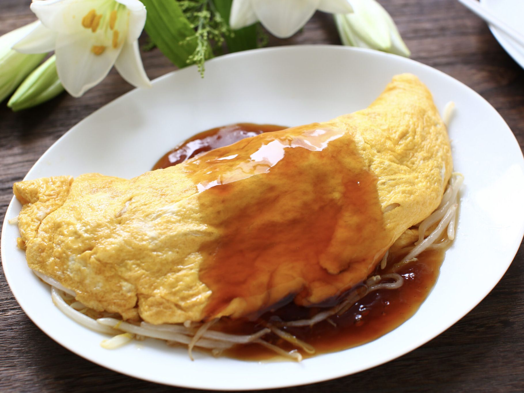 もやしあんの和風天津丼