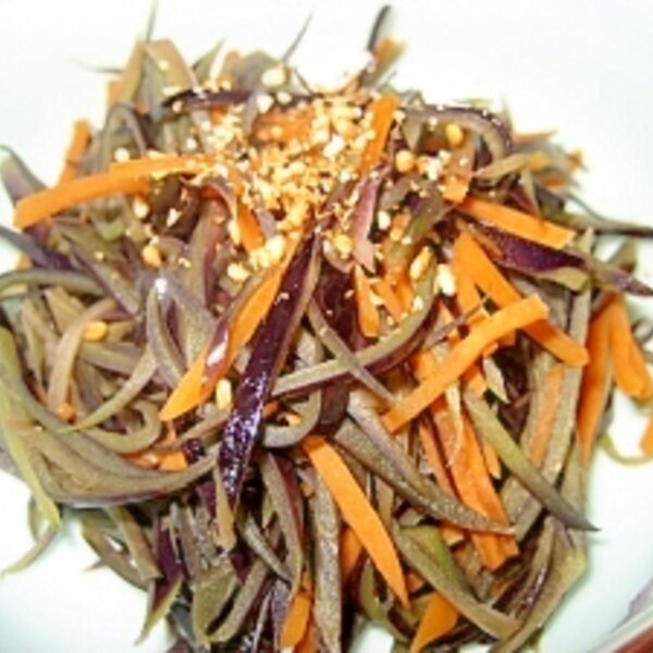 ナスとにんじんのきんぴら
