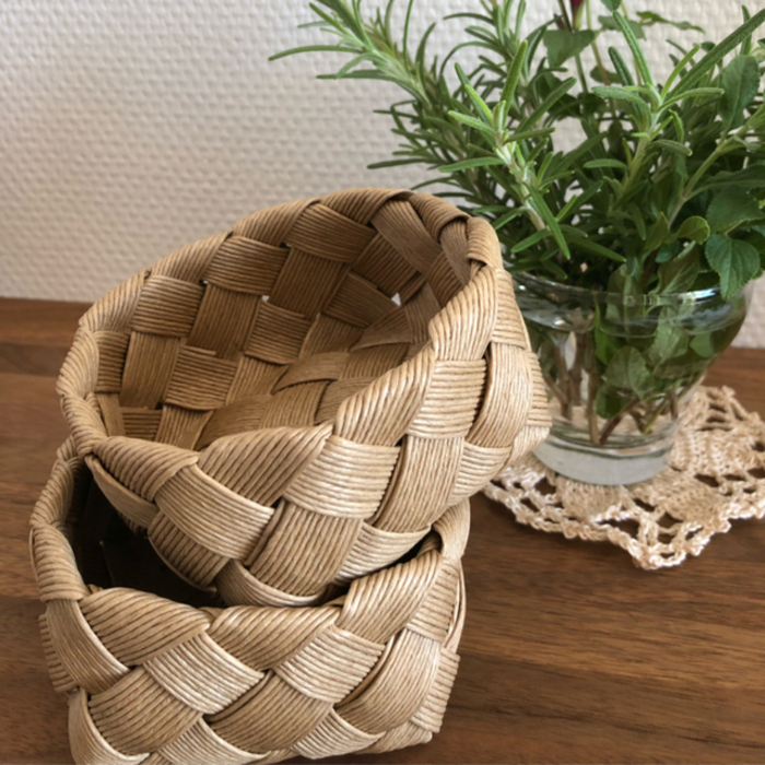 牛乳パックの編み籠 - つくるん広場