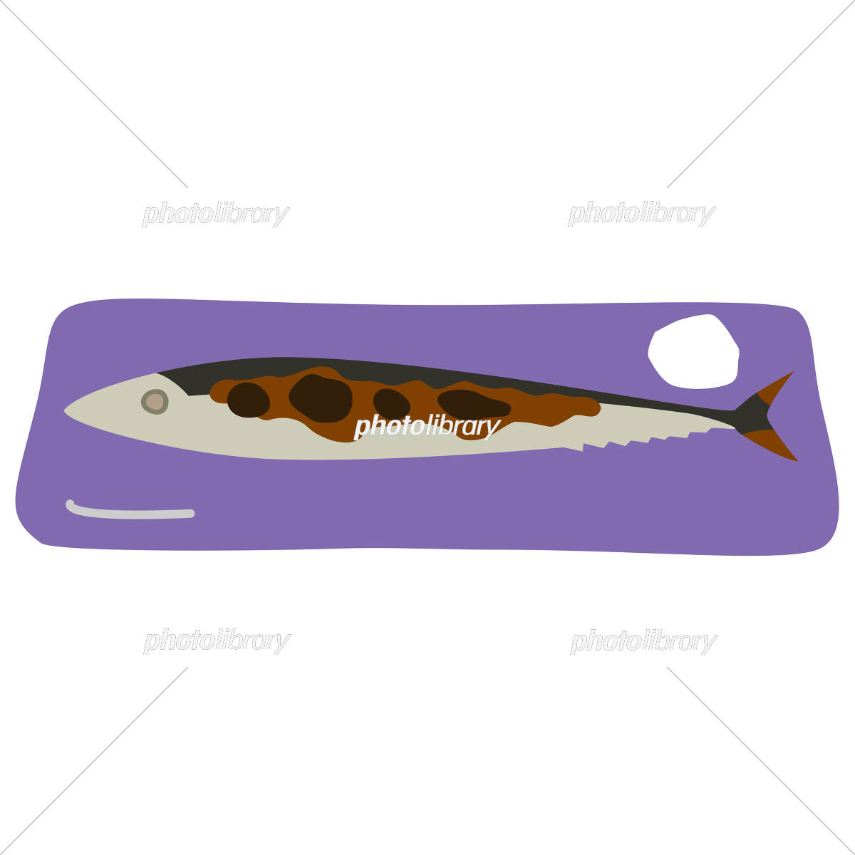 焼き魚のイラスト