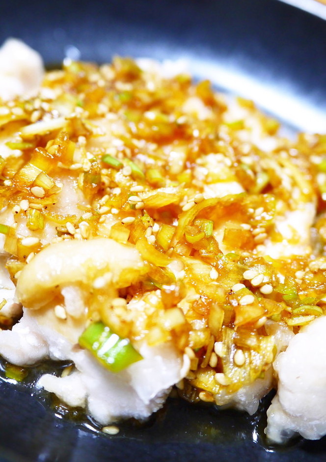 鶏むね肉が柔らかい レンジで油淋鶏