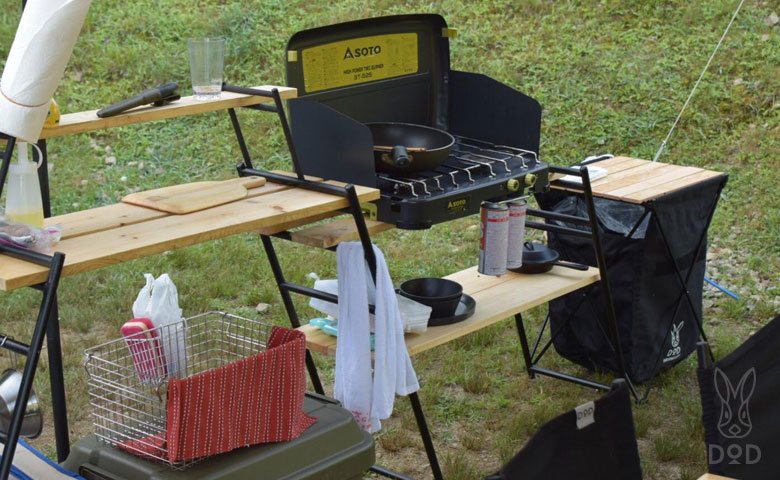 DOD テキーラキッチン テキーラプレート 木材セット テキーラキッチンレッグを無印良品のカゴ＆ワンバイ材でDIY！ キッチンの作り方＆レビューまでご紹介1 3- ハピキャンキャンプ・アウトドア情報メディア