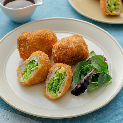 「キューピー３分クッキング」ズッキーニとチーズの肉巻きフライ