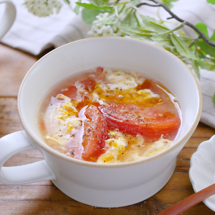 トマトとふわふわ卵の中華スープ 誰でも失敗なし