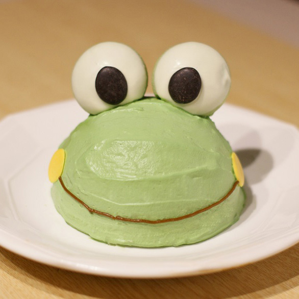 カエル型抹茶カップケーキの作り方