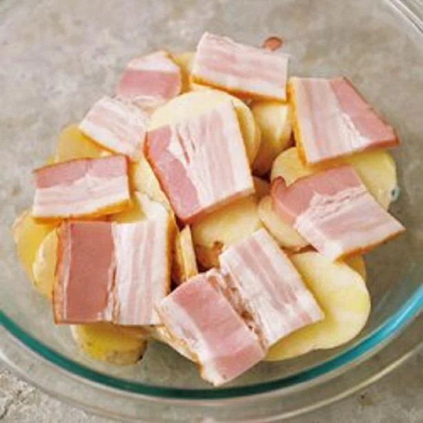 ベーコンペッパーポテサラ簡単時短節約作り置きレンジ絶品副菜: 作り置き＆スピードおかず de おうちバル 〜yuu'sstylish bar〜 Powered by ライブドアブログ