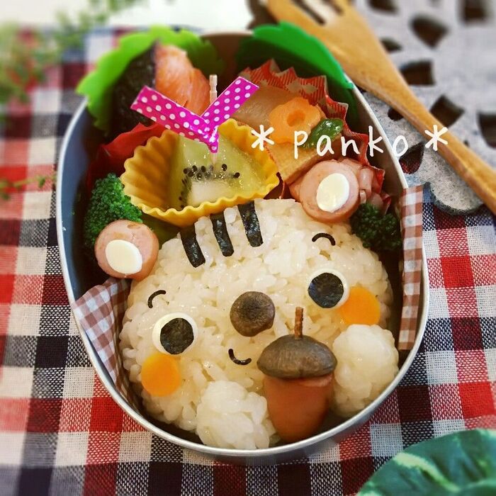 簡単キャラ弁☆秋のお弁当に！リスくんのお弁当♪