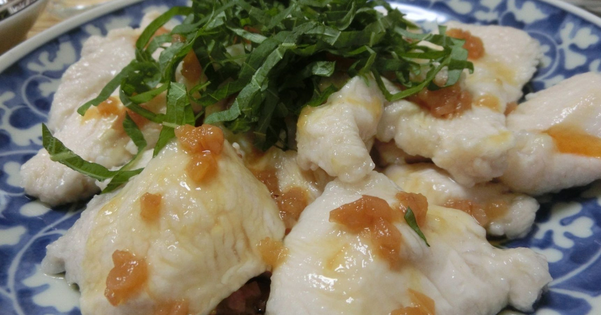 きゅうりと鶏むね肉の梅ポン酢和え