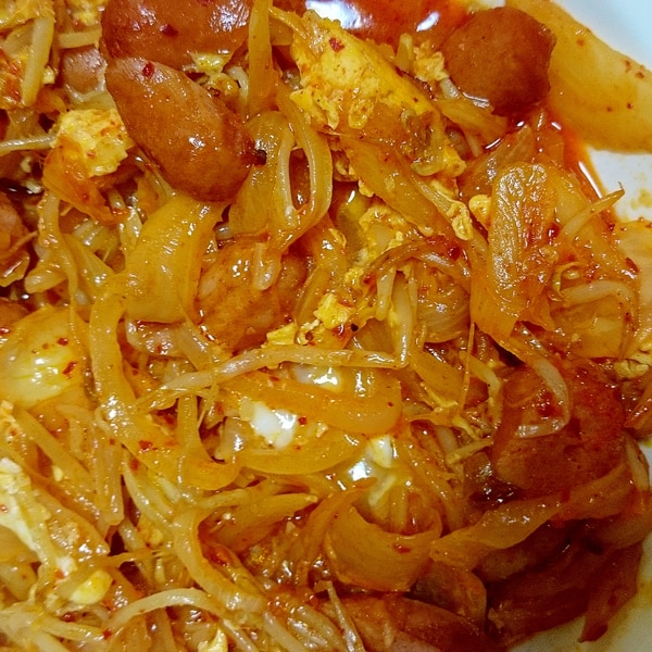 ウィンナーキムチ！卵とじ～