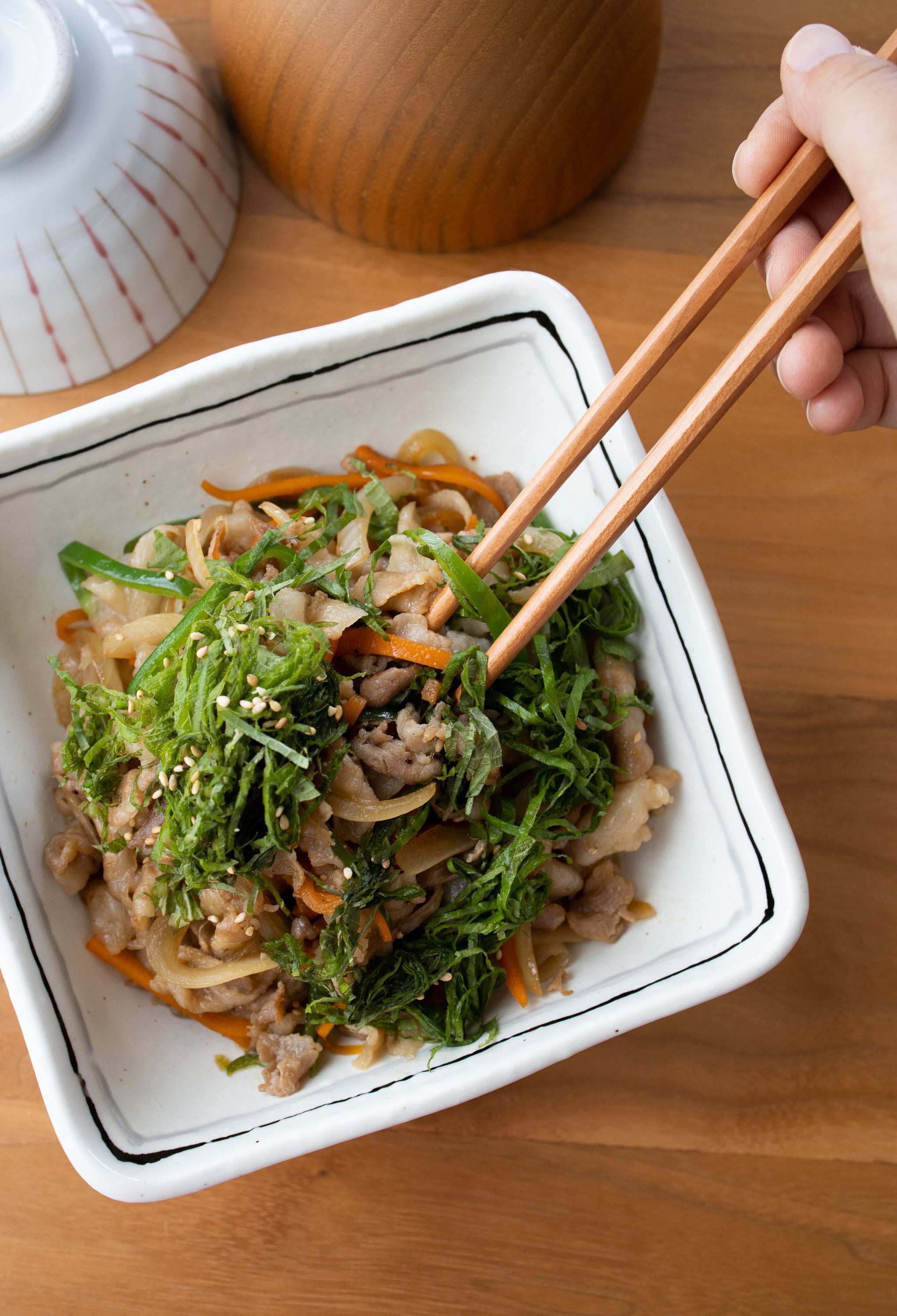 ごはんがススム！『大葉でさっぱり！肉野菜炒め』子どもたちが大葉好きになったきっかけ＾＾野菜も主役！家族が喜ぶ満腹レシピ