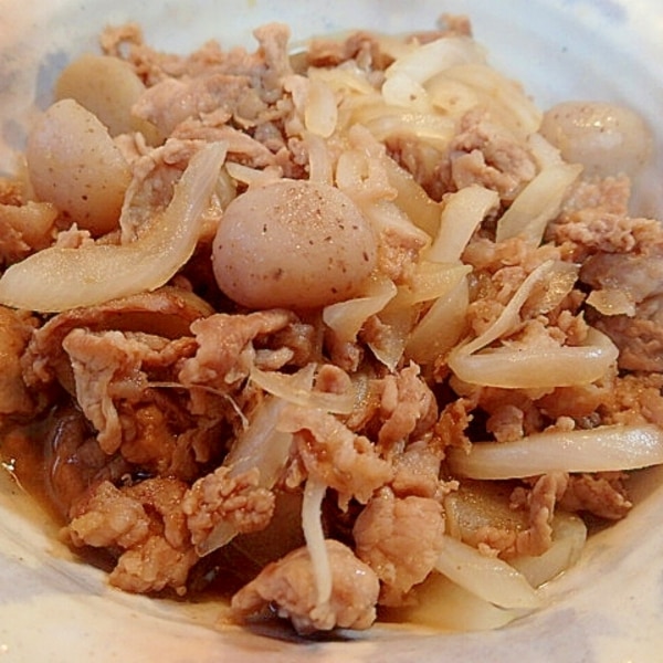 こんにゃくと玉ねぎの炒り煮