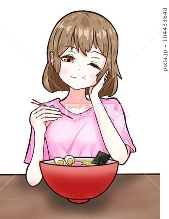 美味しそうに食べるイラスト無料イラスト・フリー素材なら「イラストAC」